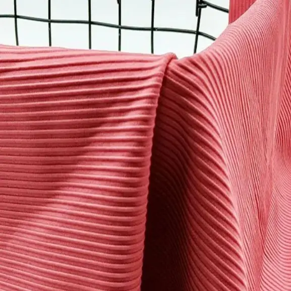 Polyamide Double-Side High Elastic Stair Fabric Nylon Knit LULU Beauty Strip Ribbed Jacquard Fabric for Sports Yoga (1)