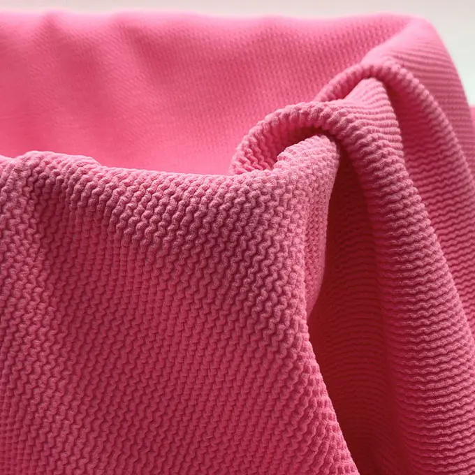 Ammonia stair cloth single side jacquard fabric knitted polyester elastic crepe fabric crinkle fabric (3)