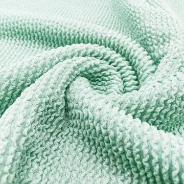 Polyester ammonia elastic stairs crepe fabric polyester single side jacquard fabric luggage Fashion swimsuit swimsuit knitted jacquard fabric