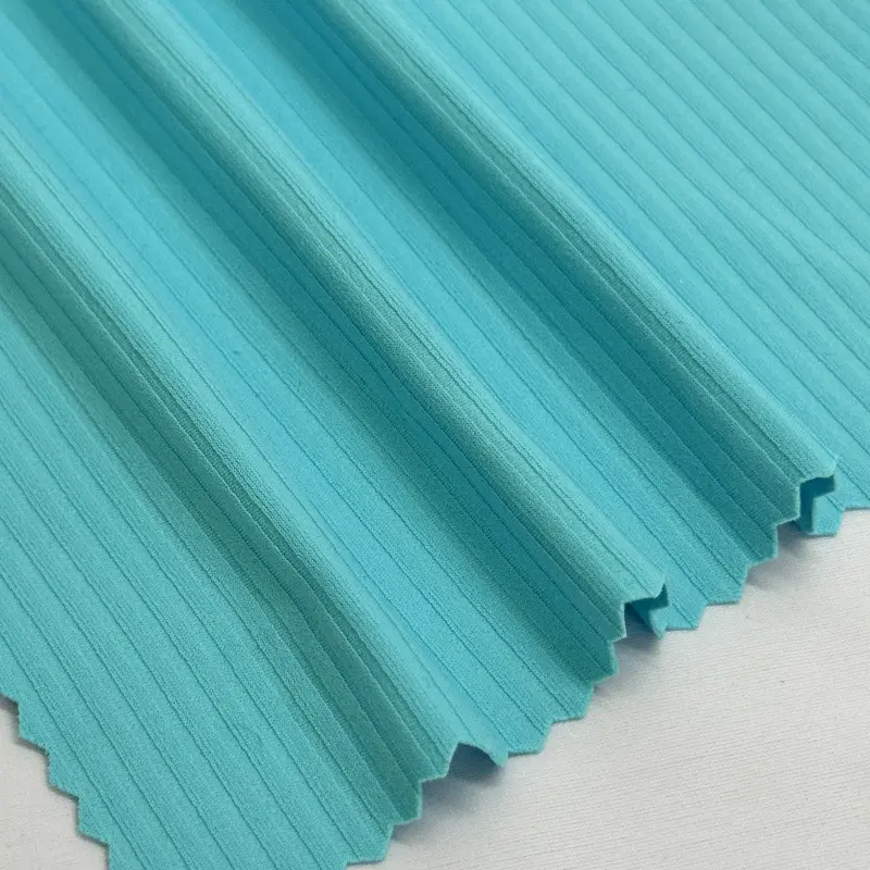 Nylon Spandex Interlock draw Strip Cloth LULU Yoga Sports Casual Stripe knitted Fabric four Way Elastic for Yoga (4)