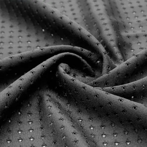 Bubble Mesh Fabric Breathable Sweater Perspiration Nylon Elastic Mesh Fabric Fitness Sports Yoga Clothing Knitted Fabric (3).jpg