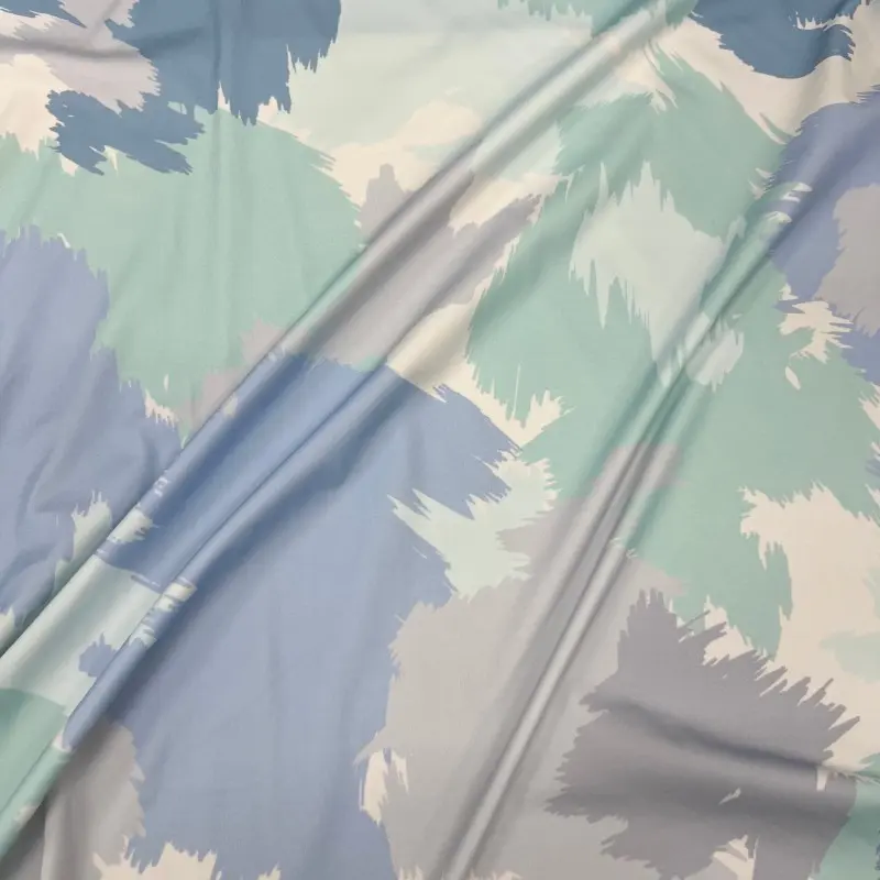 Nylon spandex semi-light double-sided cloth digital printed swimming fabric four-sided fashion pro-skin swimsuit yoga (4)