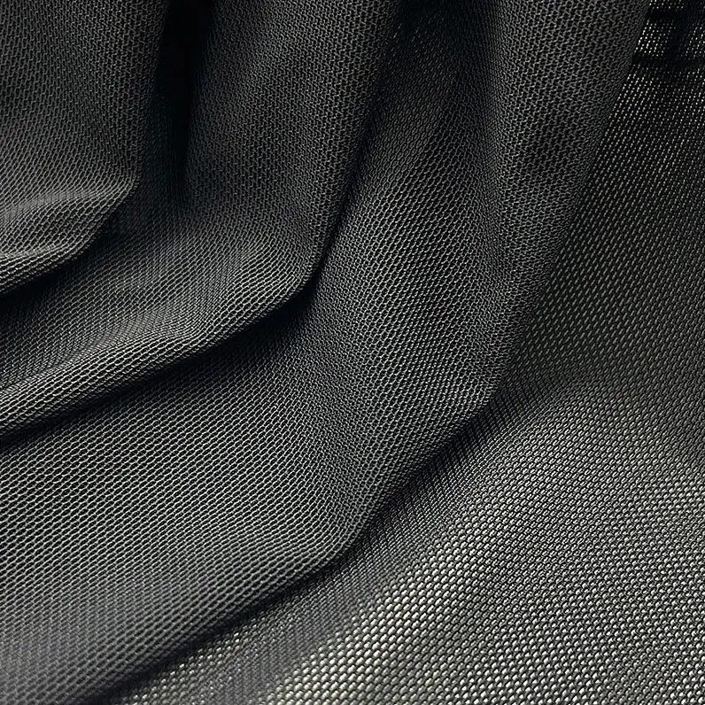 nylon elastic mesh fabric quick drying air porosity nylon semi-dull mesh fabric knitted sports yoga clothing fabric (2).jpg